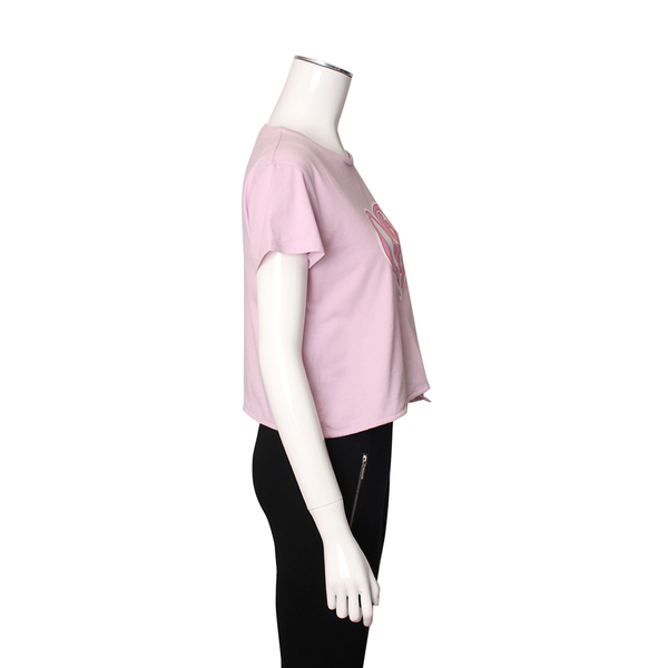Cotton Kids Heart Logo T-Shirt Pink