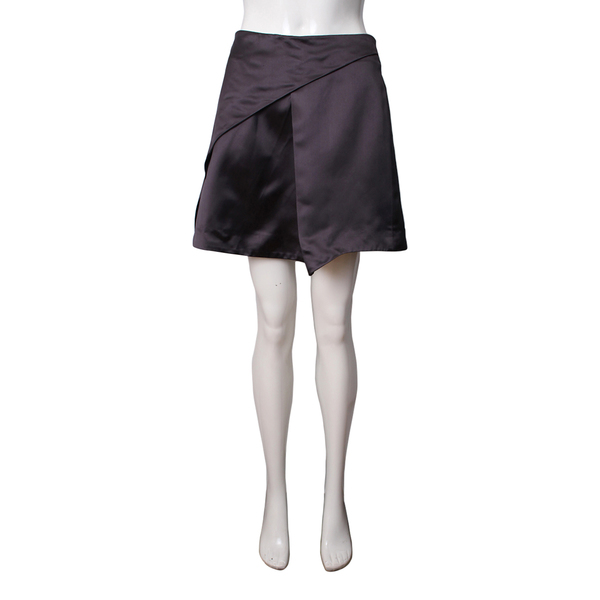 Vintage Silk Mini Skirt Grey