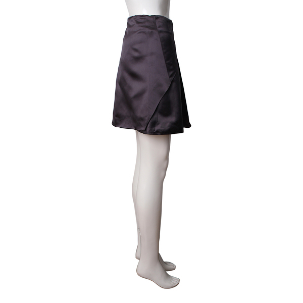 Vintage Silk Mini Skirt Grey