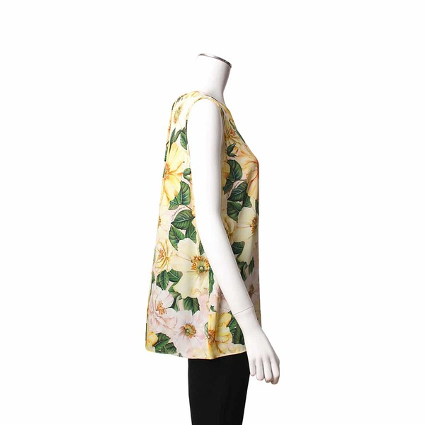 Silk Camellia Print Cady Top Multicolour