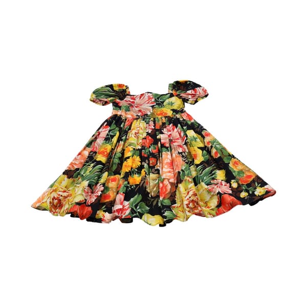 Cotton Kids Printed Poplin Dress Floral