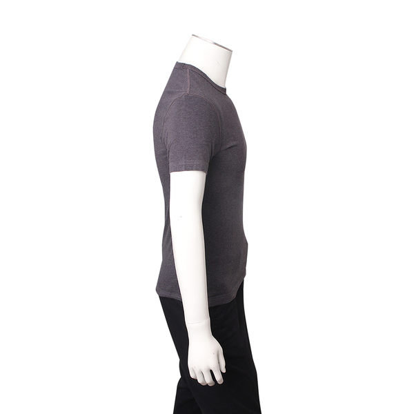 Cotton Logo Plaque T-Shirt Grey