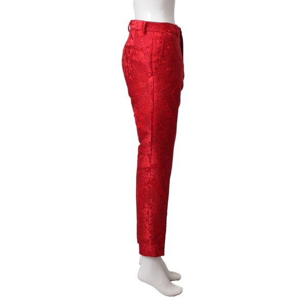 Polyester Jacquard Cupid Pants Red
