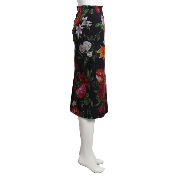 Viscose/Cotton Pencil Skirt Floral