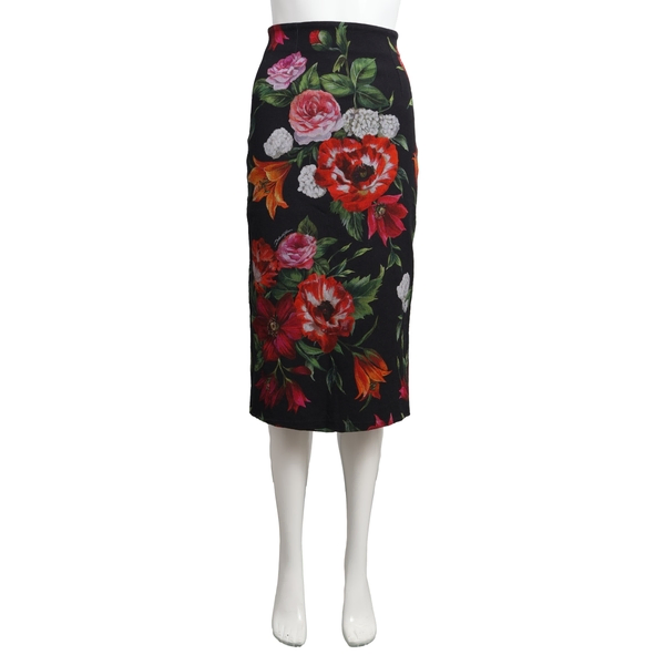 Viscose/Cotton Pencil Skirt Floral