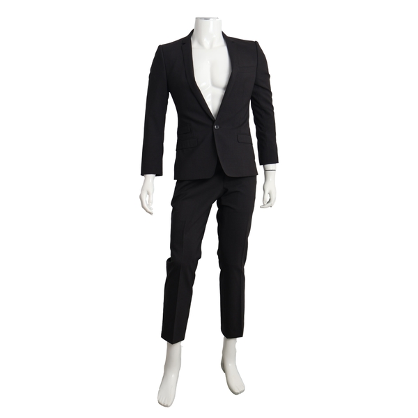 Wool Single Breasted Suit Grey