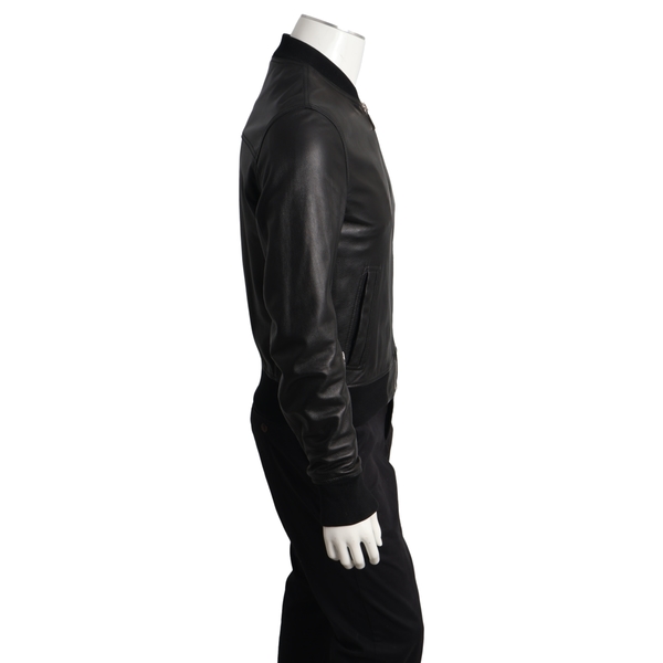 Lambskin Bomber Jacket Black
