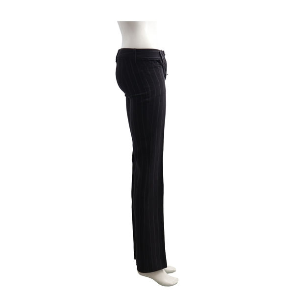 Vintage Cotton/Viscose Blend Pinstripe Pants Navy