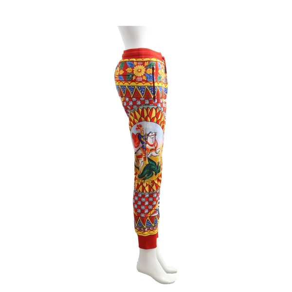 Cotton Caretto Print Jogging Pants Multicolour