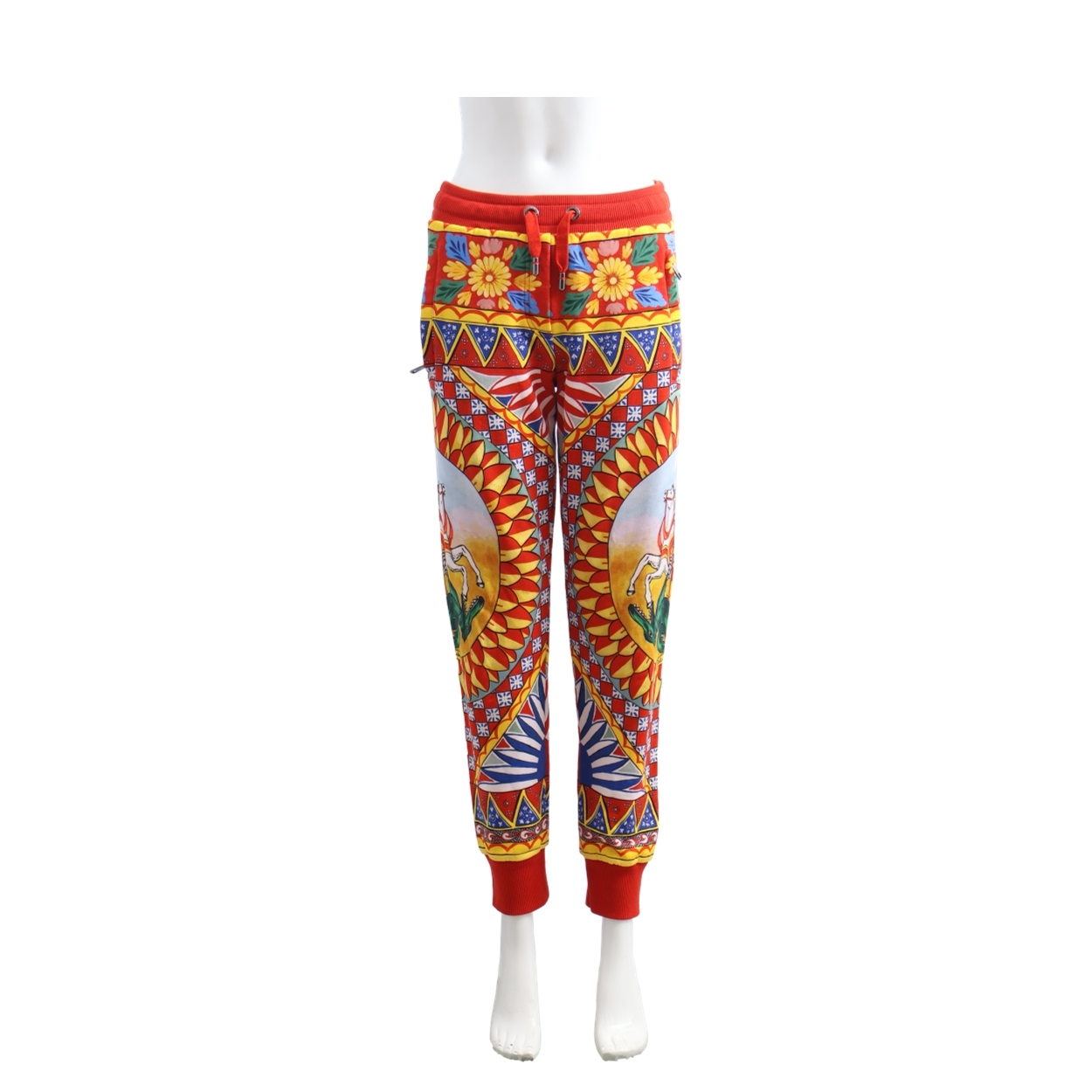 Cotton Caretto Print Jogging Pants Multicolour