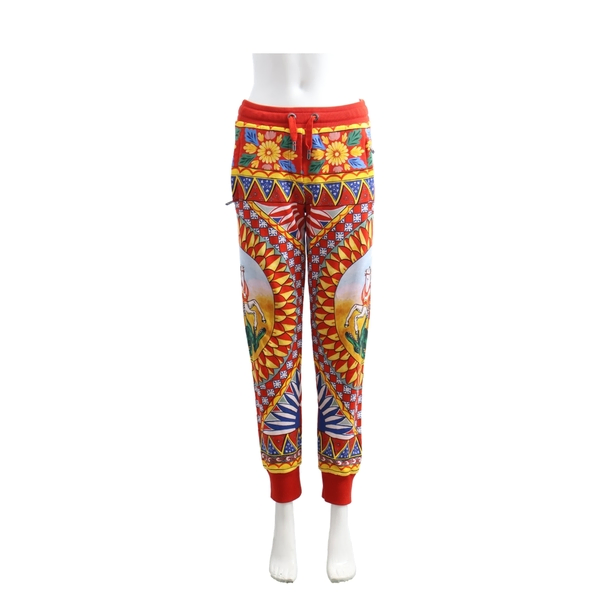 Cotton Caretto Print Jogging Pants Multicolour