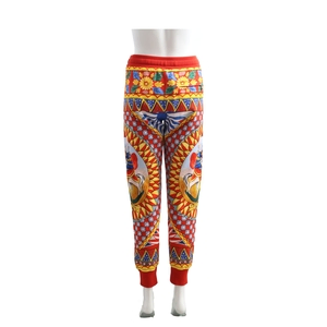 Cotton Caretto Print Jogging Pants Multicolour, view 3