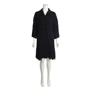 DOLCE & GABBANA Mixed Material Lace Short Coat Black | Luxity