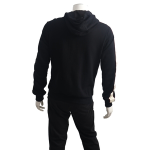 Cotton/Polyester Zip Up Hoodie Black, view 3