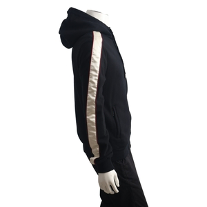 Cotton/Polyester Zip Up Hoodie Black, view 2