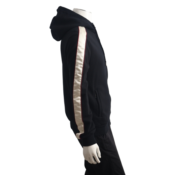 Cotton/Polyester Zip Up Hoodie Black