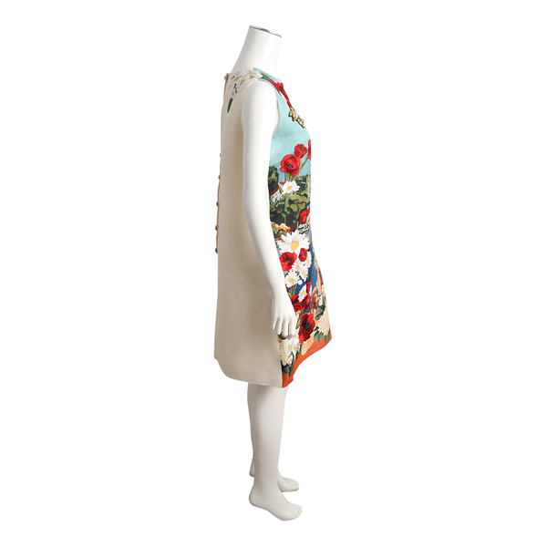 Silk Lago di Como Crystal Embelished Dress Floral