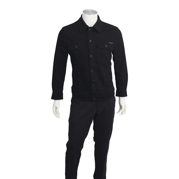 Cotton Denim Jacket Black