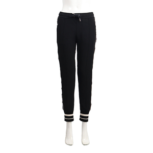Viscose Blend Track Pants Black