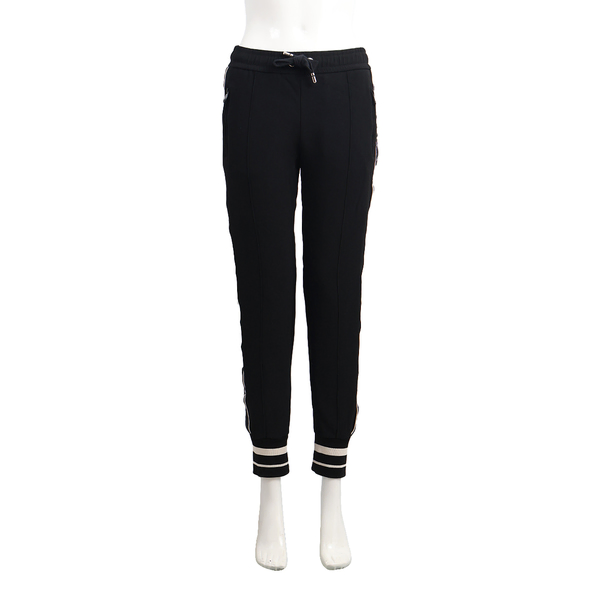 Viscose Blend Track Pants Black
