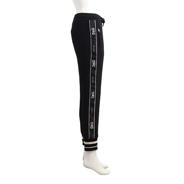 Viscose Blend Track Pants Black