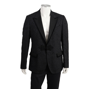 Polyester Embroidered Blazer Black
