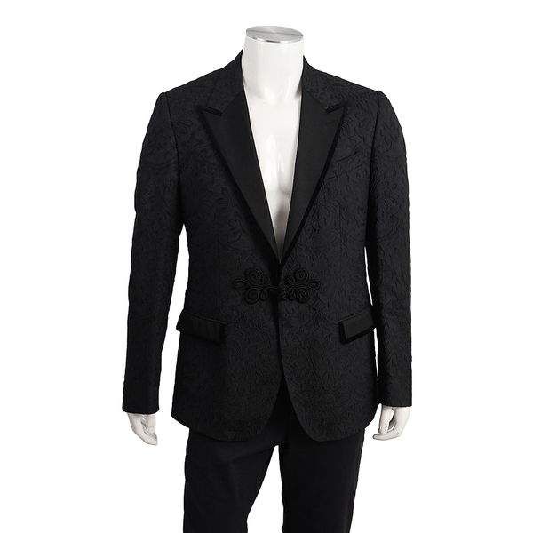 Polyester Embroidered Blazer Black