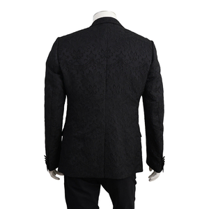 Polyester Embroidered Blazer Black, view 3