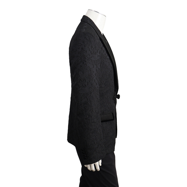 Polyester Embroidered Blazer Black