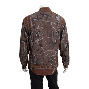 Cotton Monkey Print Shirt Brown, view 3