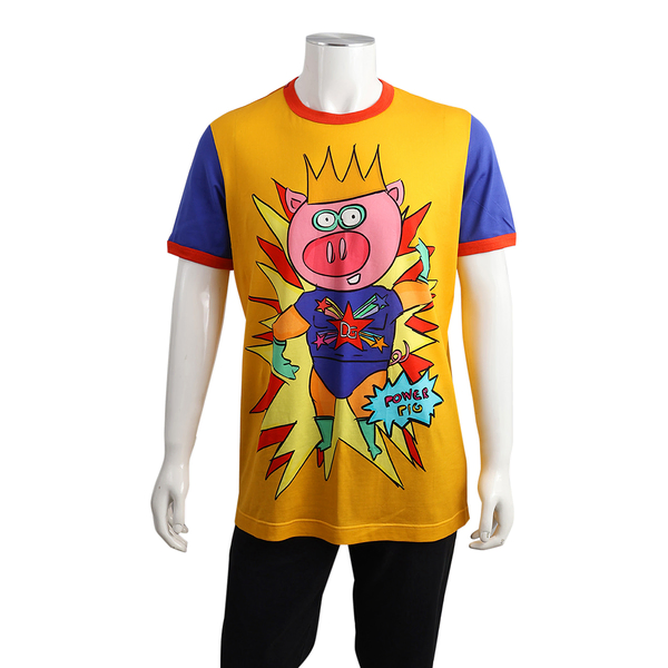 Cotton Crown Power Pig Printed T-Shirt Multicolour