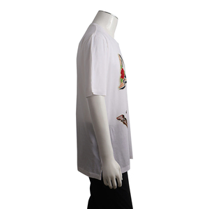 Cotton/Silk Patchwork T-Shirt White, view 2
