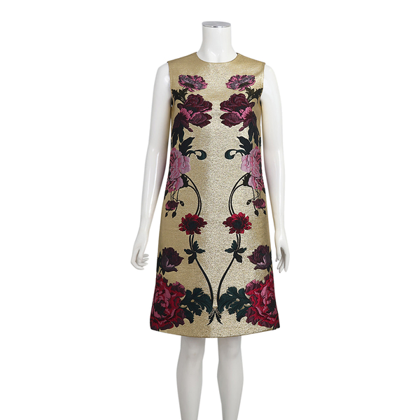 Polyester/Cotton Floral Shift Dress Multicolour