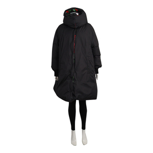 Polyester Roses Reversible Puffer Jacket Black, view 4