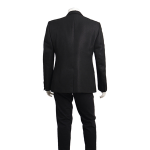 Mixed Material Blazer Black, view 3