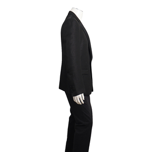 Mixed Material Blazer Black, view 2