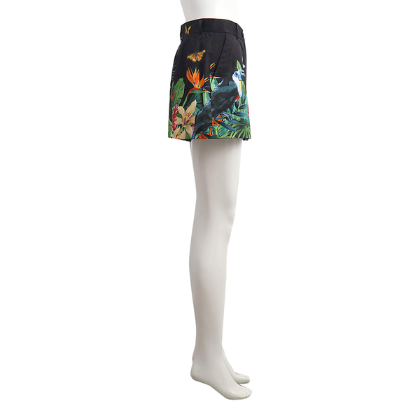 Cotton Tropical Print Shorts Multicolour