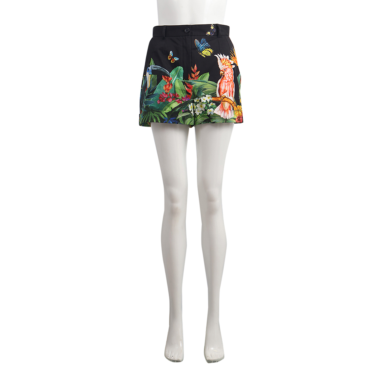 Cotton Tropical Print Shorts Multicolour