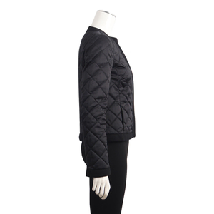 Polyester Quilted Bomber Logo Jacket with Crown Black, view 3