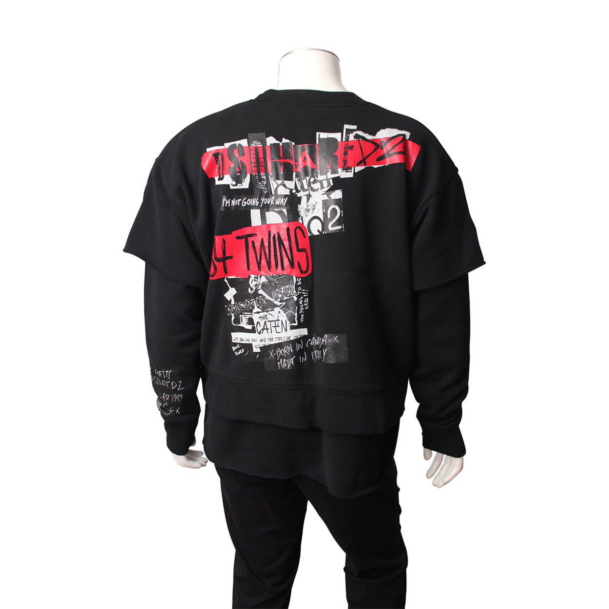DSQUARED2 DSQUARED2 Cotton Slouch Fit 64 Twins Sweatshirt