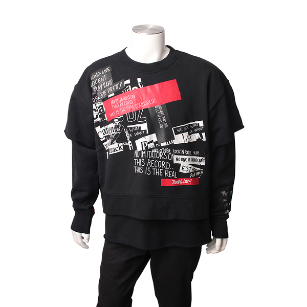DSQUARED2 DSQUARED2 Cotton Slouch Fit 64 Twins Sweatshirt