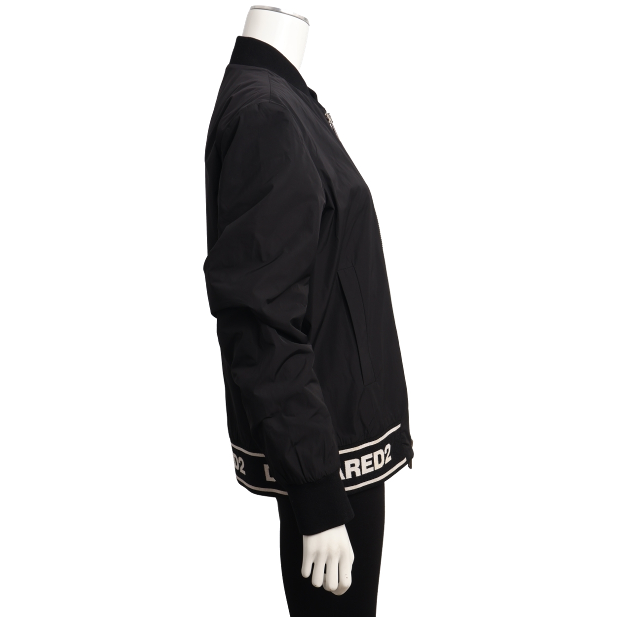 DSQUARED2 DSQUARED2 Polyester Logo Bomber Jacket Black | Luxity