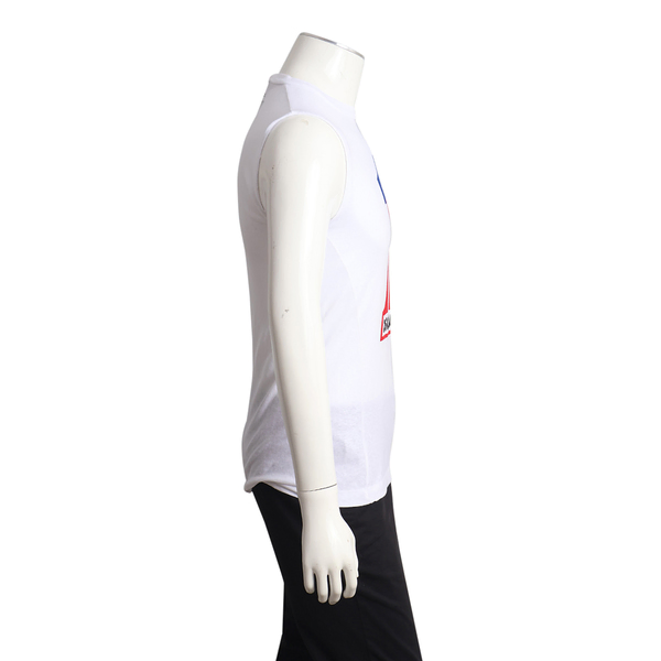 DSQUARED2 Cotton Distressed Long Cool Twisted Vest White