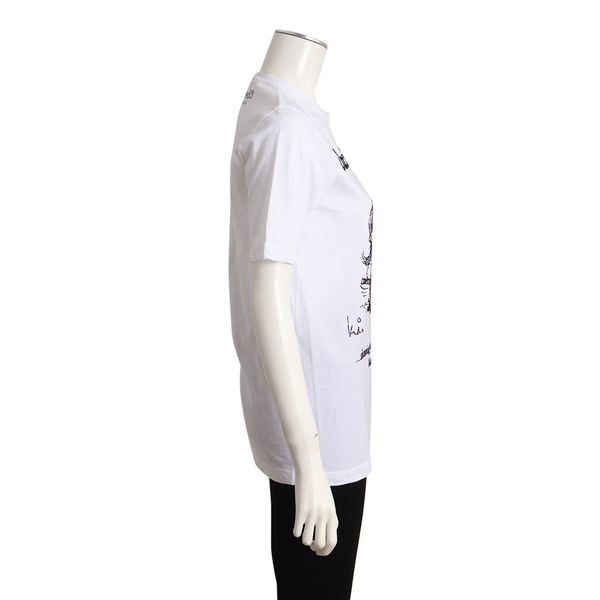 Cotton Renny Fit Love Is Sharing T-Shirt White