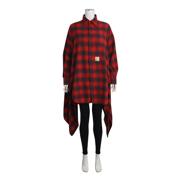 DSQAURED2 Cotton Plaid Flannel Shirt Red/Black