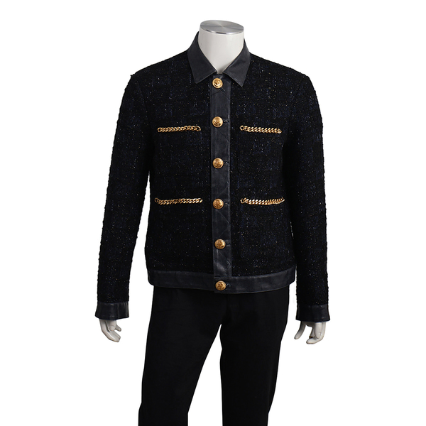 Boucle/Lurex Dan Jean Jacket Black/Navy