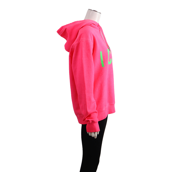 Cotton Icon Hoodie Neon Pink