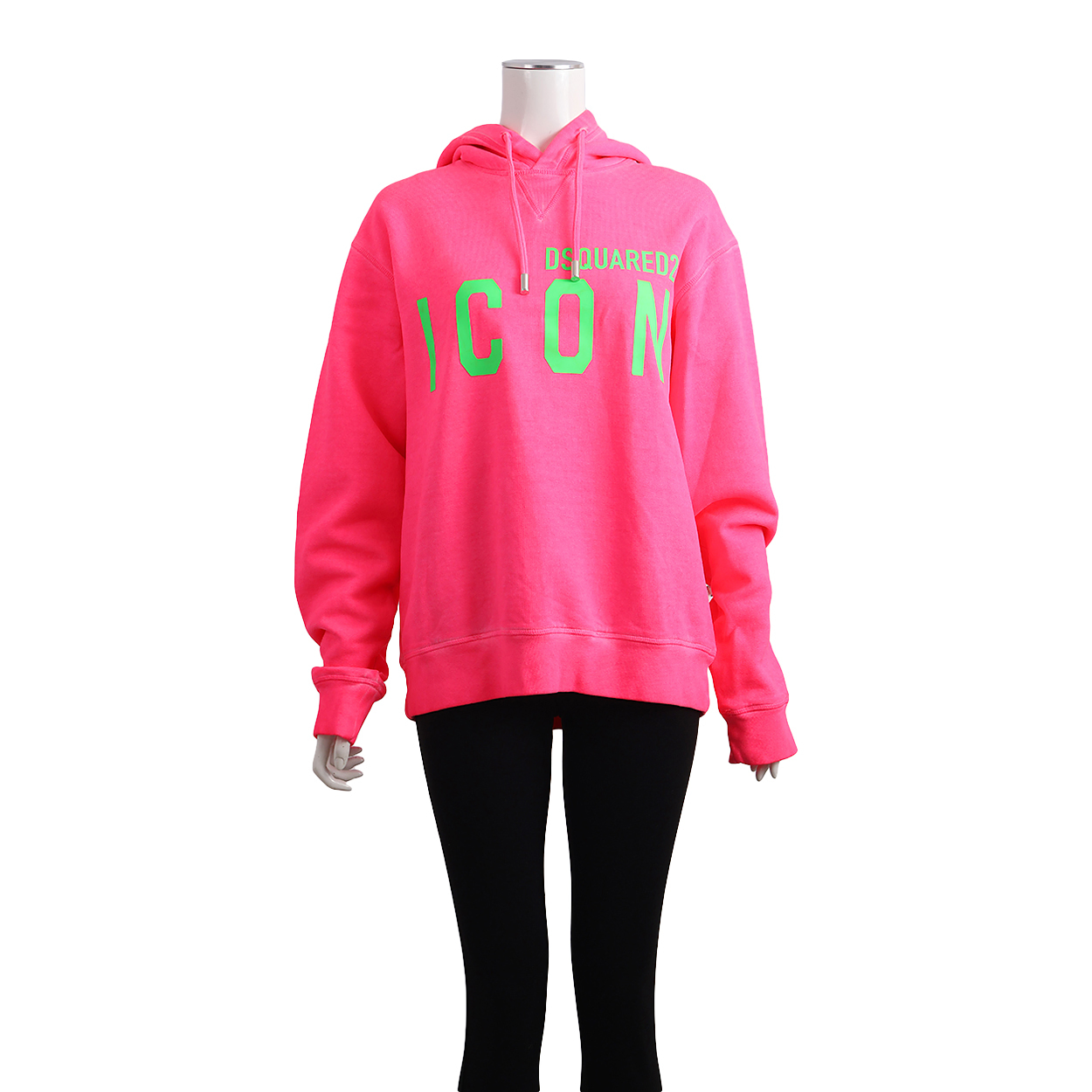 Cotton Icon Hoodie Neon Pink
