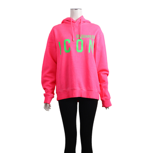 Cotton Icon Hoodie Neon Pink