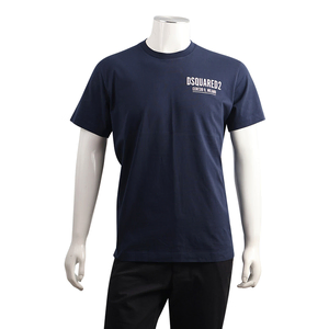 Cotton Ceresio Logo T-Shirt Navy Blue